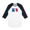 AS Colour - 3/4 Raglan Baseball Sleeve Tee Thumbnail