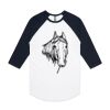 AS Colour - 3/4 Raglan Baseball Sleeve Tee Thumbnail