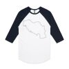 AS Colour - 3/4 Raglan Baseball Sleeve Tee Thumbnail