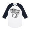 AS Colour - 3/4 Raglan Baseball Sleeve Tee Thumbnail